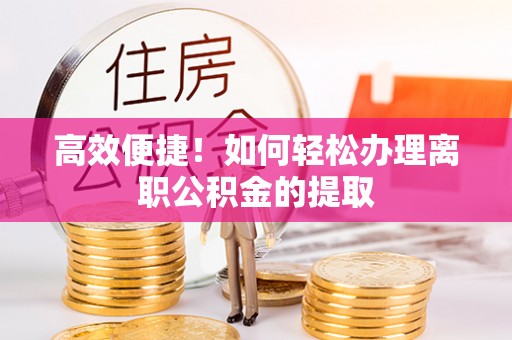 立山高效便捷！如何轻松办理离职公积金的提取
